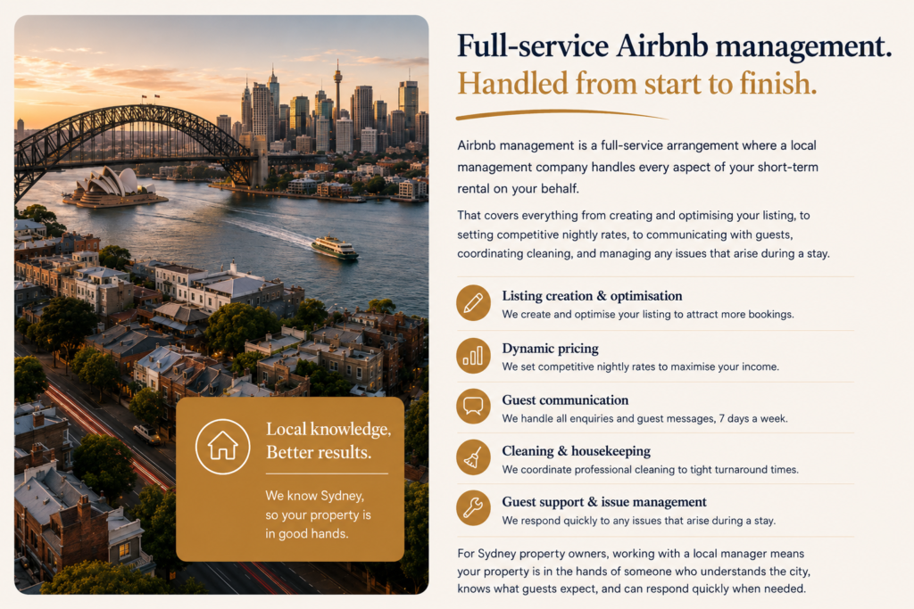 Airbnb management Sydney